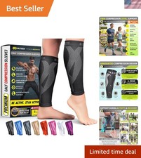 Calf Compression Sleeves, Footless Compression Socks for Men Women