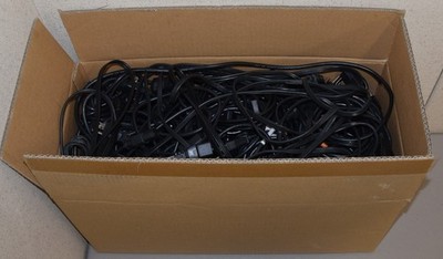 Used Jumbled Mixed Lot 90 Dirty Desktop Computer 3 Prong Power Cord (Mostly 6FT)