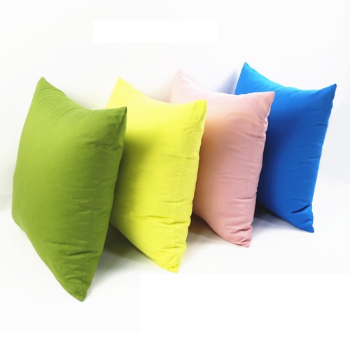 Cushion Cover Cotton Blend Sofa Car Office Home Solid Color Simple Pillowcase - Picture 5 of 18
