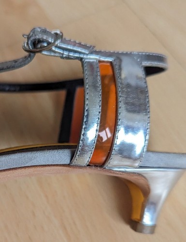 Preciosos Zapatos RUPERT SANDERSON Plateados UE Talla 36 (Reino Unido 4) 4 cm Hechos a Mano en Italia - Imagen 19 de 20
