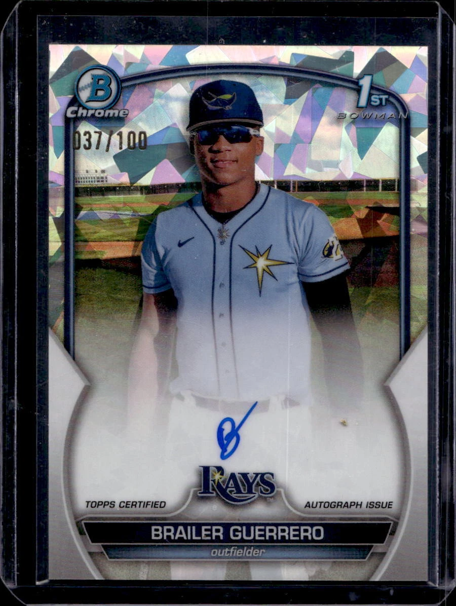 Brailer Guerrero 2023 Bowman Chrome 1st Prospect Auto #CPA-BG Atomic /100