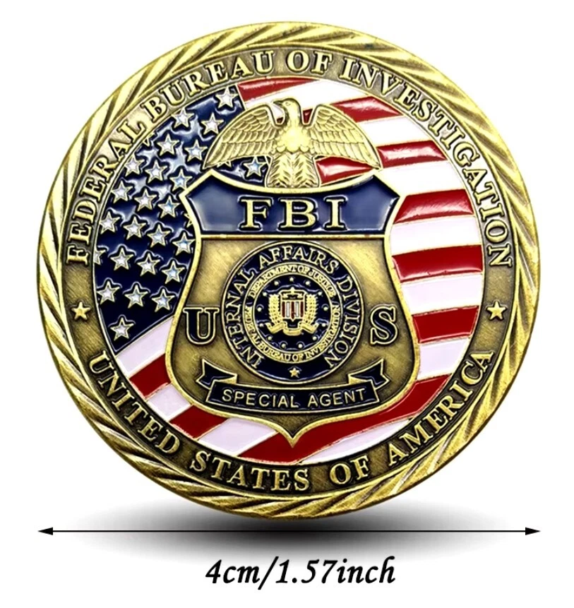 FBI Special Agent ! Police Collector Challenge COIN Gedenk Münze Badge Abzeichen