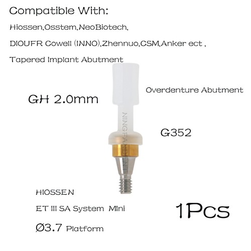 Localizador de implantes Hiossen mini/pilar estándar GH = 1-7,0 mm herramienta de accionamiento tapas macho - Imagen 44 de 258