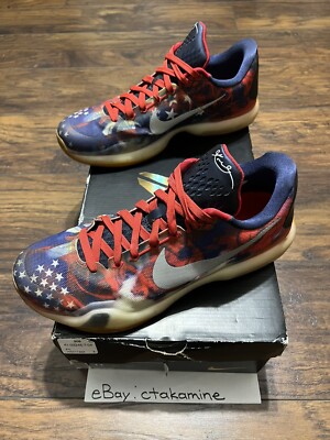 Nike Kobe 10 X USA 2015 Independence Day Shoe US Men Size 11 Used