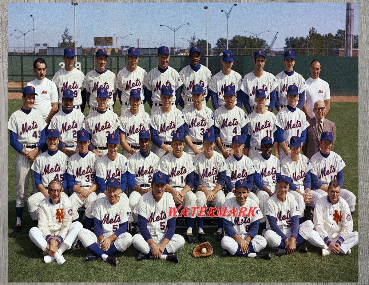 MLB 1969 Miracle Mets New York Mets Color Team Picture X 10