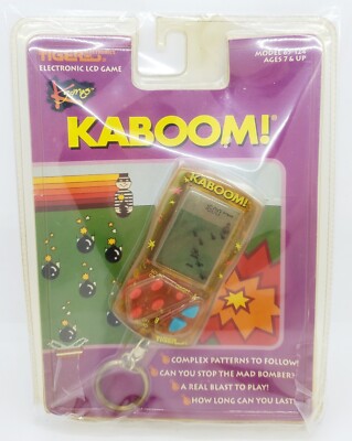Kaboom! LCD Game Keychain (Tiger Electronics, 1997) Brand New! Factory Sealed! 