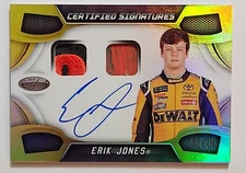 2018 Panini Certified NASCAR Racing Signatures #CSS-EJ Erik Jones Gold #03/15