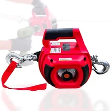 Portable Drill Winch of 1000 LB Pulling Capacity with 40 Feet Rope