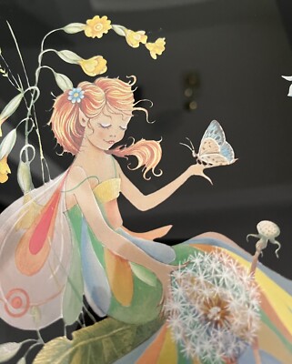 Kafka Industries Ltd Two Fairies Screened Foil Etching Art Picture