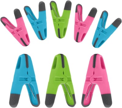 24x Kunststoff Wäscheklammern weicher Gummigriff UV-geschützt Trockenwäsche Leine Clips