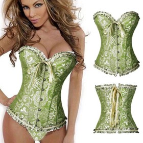 Women Sexy Lingerie Plus Size Boned Oversbust Corset Bustier Fancy Dress Tops