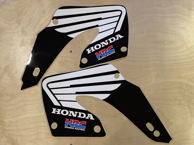 HONDA BLACK SHROUD GRAPHICS  CR125/250 2000 2001 MOTOCROSS 21mil GLOSS DECAL