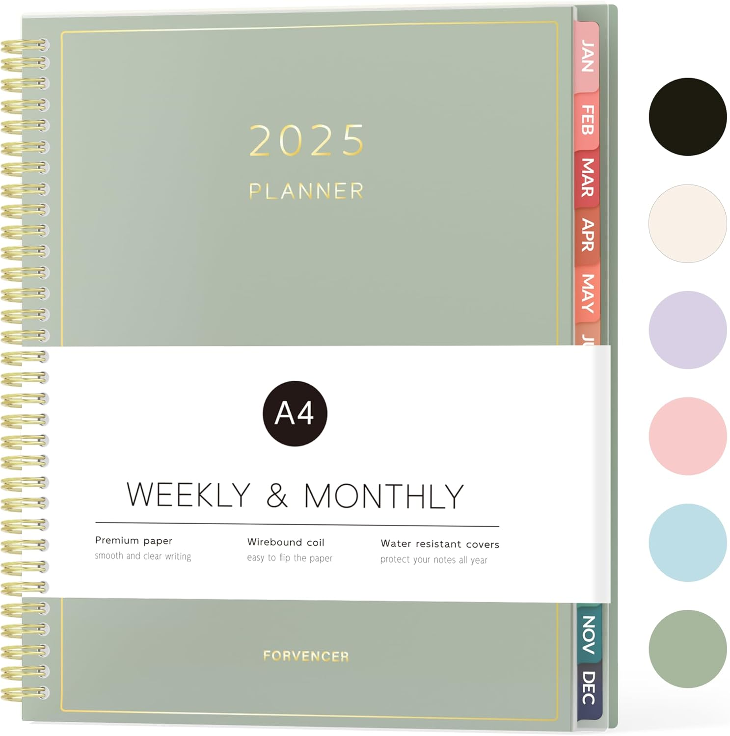 Planner 2025, Weekly and Monthly Calendar Planner (January 2025 - December 2025)