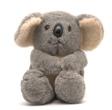 Vintage 1986 Dakin Gray Koala Bear Hook  Loop Paws Stuffed Animal Plush Toy