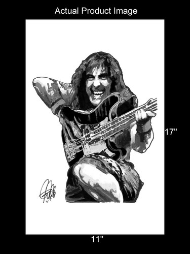 Steve Harris Iron Maiden Bass Rock Music Poster Print Wall Art 11x17 - Picture 3 of 7