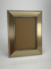 Fetco Picture Frame 5"x7" Photo Display Gold Beaded Double Edge Frame Size 9"x7"