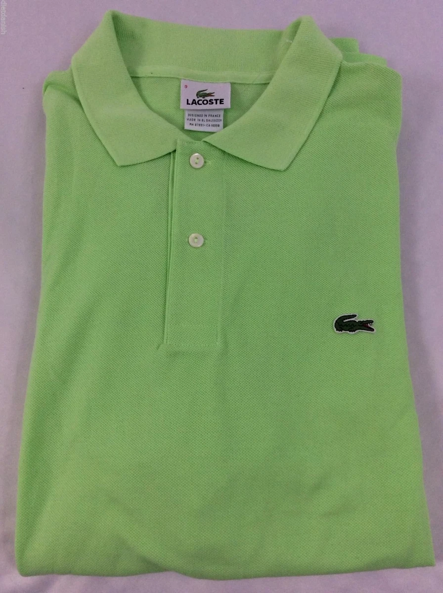 Lacoste Men&#039;s Polo Shirt Bright Green Brand NWT EU 9 US | eBay