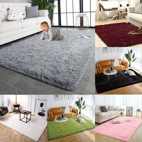 Floor Rug Rugs Fluffy Area Carpet Shaggy Soft Large Pads Living Room Bedroom Pad - Picture 2 of 20