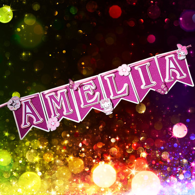 Hello Kitty inspiriertes personalisiertes Banner - individueller Name, Happy Birthday oder jedes Ich