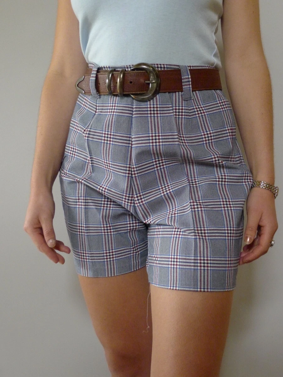 Vintage 60s unused 12 M check bermuda shorts blue check ‘Susan Parsons’ NWOT