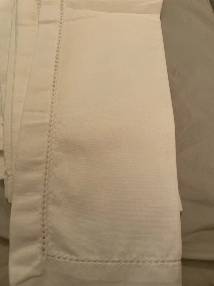 Target Threshold White Cotton Napkins Stitch Edge Set/4 Nwot - Image 3 of 3