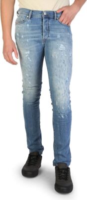 Diesel Herren Tepphar Trousers Slim Carrot Jeans 084QS Stretch Blau Gr.30/34 Neu