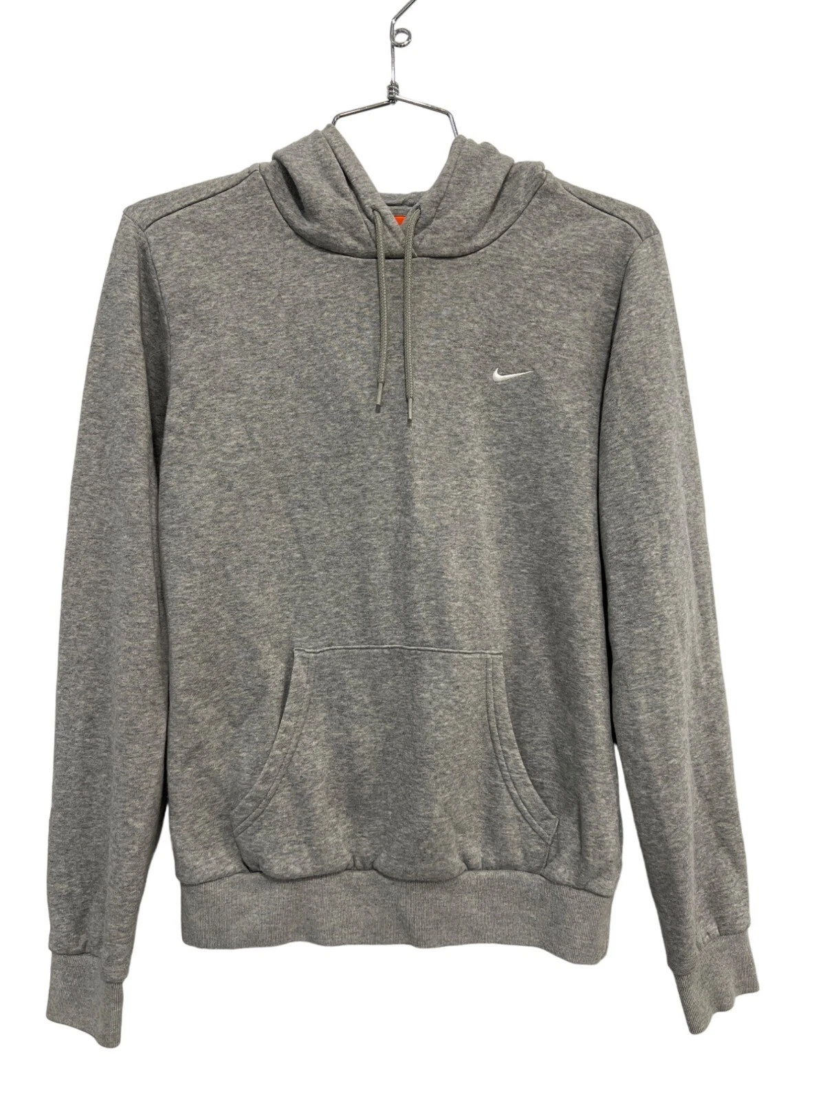 Nike Swoosh Hoodie Sweatshirt Men Size M Long Sleeve Gray Athleisure Workout Gym