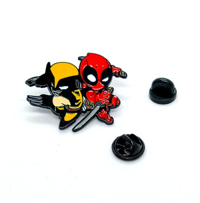 DEADPOOL & WOLVERINE PIN Marvel Comic Book Movie Gift Enamel Lapel Brooch