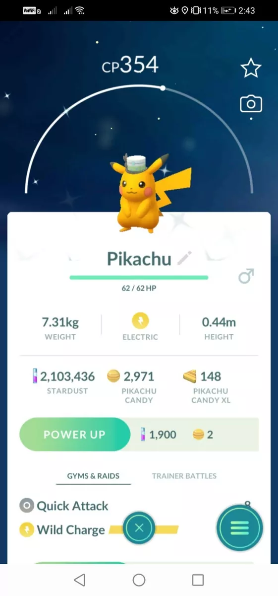 Shiny Pikachu (Meloetta hat) 