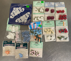 Floral & Bow Style Sewing Appliqués Lot