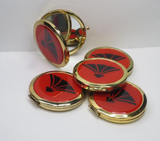 RED HANDHELD COMPACT MIRROR LOT OF 5