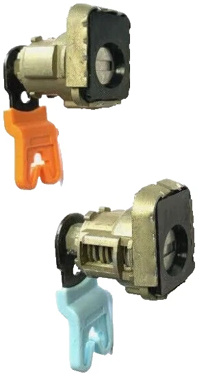 Cilindro de bloqueo de interruptor de encendido Ford + par (2) cilindros de bloqueo de puerta con 2 llaves con logotipo Foto 3 de 4