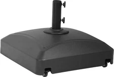 125lb Capacity Fillable Mobile Patio Umbrella Base Market Stand for Outdoor