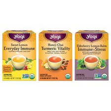 Yogi Immune Support Tea Sampler Organic Herbal Caffeine Free Variety Pack 16 ...