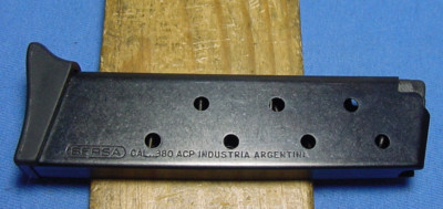 Original Bersa Firestorm Thunder Caliber 380 Blue Finger Rest 8 Rd Magazine