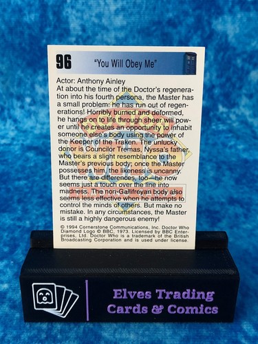 Doctor Who Series One 1 SINGLE Non-Sport Trading Card by Cornerstone 1994 - Picture 180 of 208