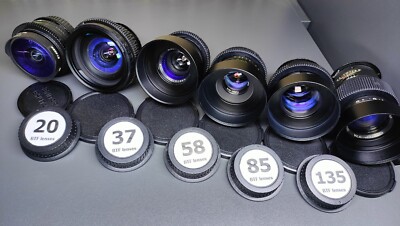 Sony E Helios Helios 44 ANAMORPHIC PURPLE SET 16 20 37 58 85 135  SOVIET LENSES