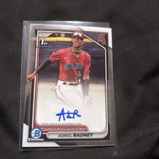 2024 Bowman Chrome Adriel Radney 1st Bowman auto Diamondbacks.