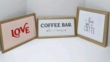 Target Bullseye Playground Valentines Sign 3pc Set Coffee Bar Love You A Latte