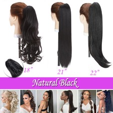 Garra de mandíbula cola de caballo clip grueso extensión de cabello cola de caballo pieza para el cabello real como humano