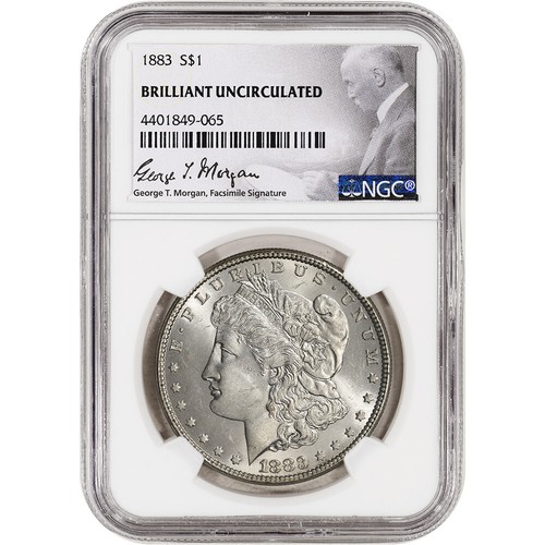 1883 US Morgan Silver Dollar $1 - NGC Brilliant Uncirculated
