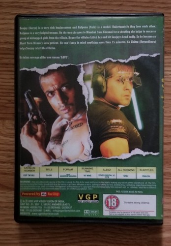 Ghajini Tamil Surya DVD English Subtilties DTS Sound Widescreen All Region - Picture 3 of 6
