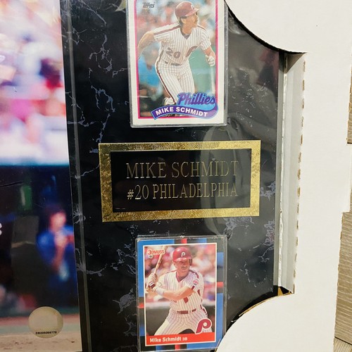 Mike Schmidt HOF Signed 8x10 Photo w/ COA - Framed On Plaque - Picture 3 of 4
