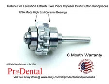 Lares 557 Ultralite 2 Piece Impeller Push Button Dental Turbine - ProDental