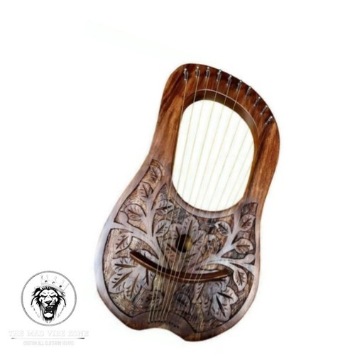 10 Strings Lyre Harp Rosewood Musical Instrumet W/Free Bag Key And Extra Strings - Picture 4 of 6