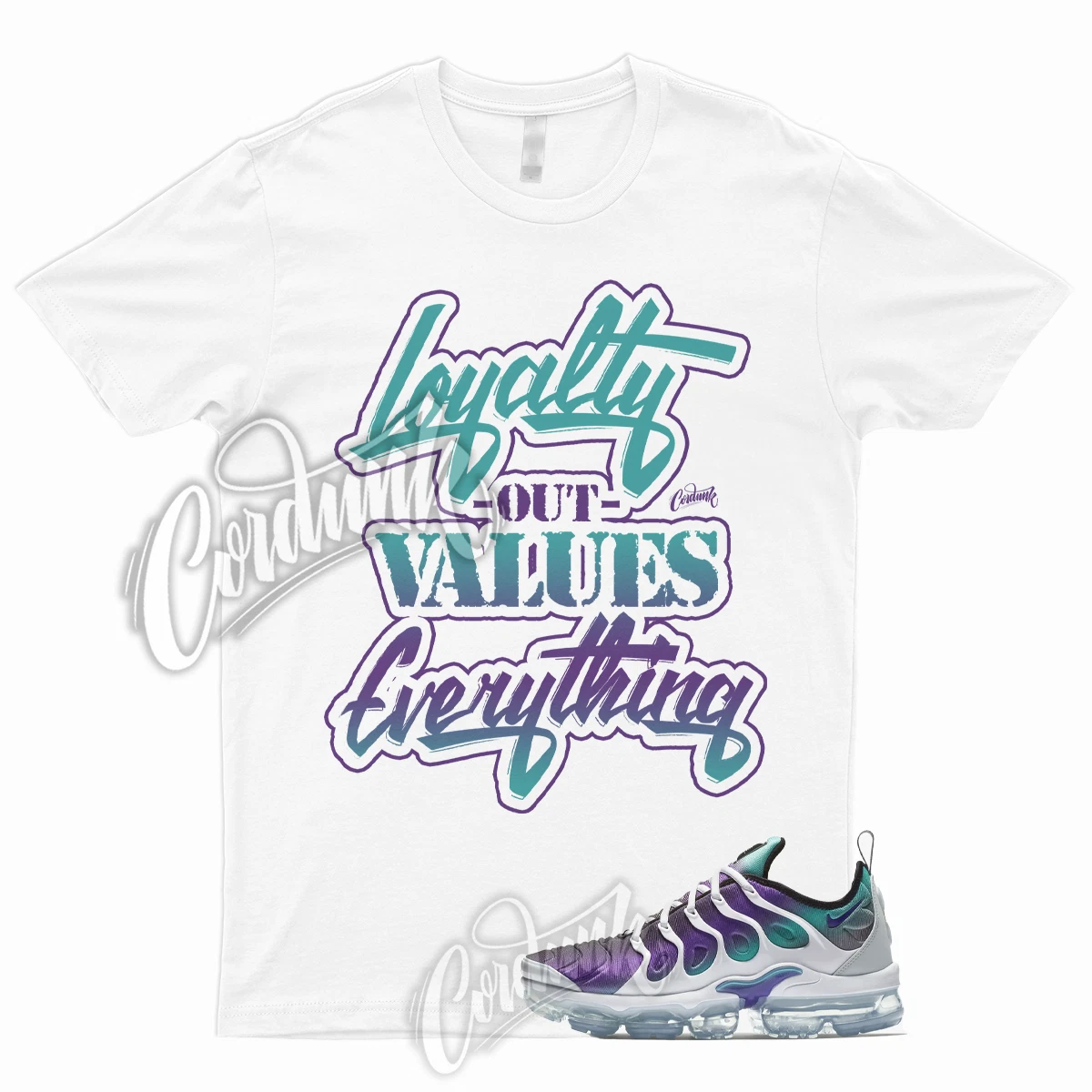Vapormax plus top grape shirt