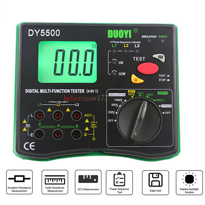 Multimeter Insulation Earth Voltmeter Test Meter Multifunctional Resistance Test