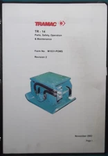 TRAMAC TR-14 COMPACTOR PARTS SAFETY OPERATOR OPERATION & MAINTENANCE MANUAL BOOK