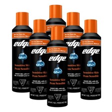 Edge Shaving Gel for Men, Sensitive Skin with Aloe, 6 Pack - Shave Gel For Men