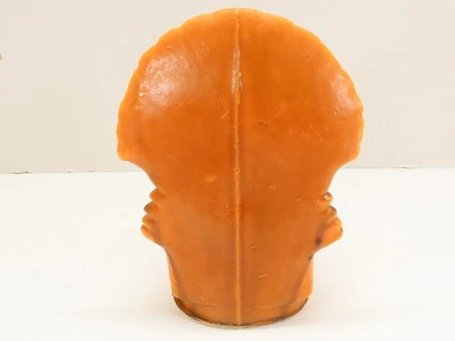 Gurley Turkey Wax Candle Thanksgiving Figurine Orange Vintage Large  6.5"H D2719 image 5